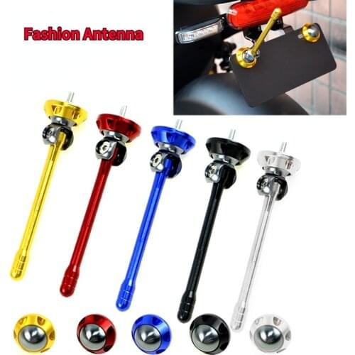 Universal CNC Aluminum License Plate Decorative Antenna For Motorcycle Decorative Fashion Antenna Ornamental Parts
