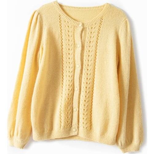 Latest Ladies Purple/White/Yellow/Green Mohair Wool Blend Knit Sweater Jumper Top