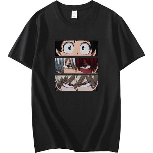 My Hero Academia Funny Cartoon T-Shirt Male Boku No Hero Academia Anime Graphic T-Shirt 2021 Summer Hot-selling Casual Sports To