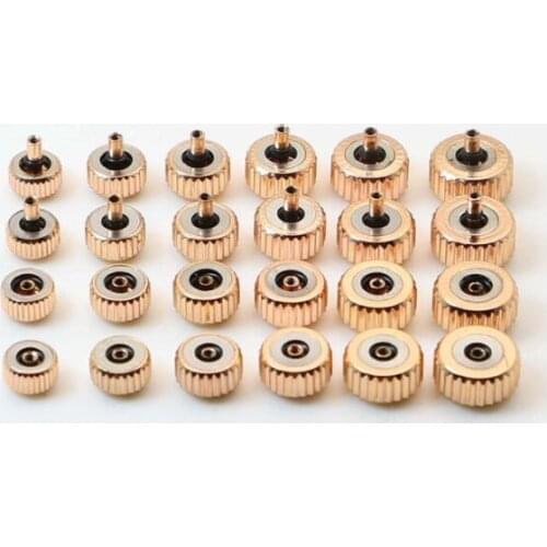 Rose Gold Generic Full Metal Watch Crown 2.0mm Small Diameter 3.5mm to 7.0mm Size