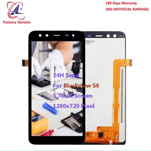 For Original Blackview S8 LCD Screen Display+Touch Screen Digitizer Sensor Assembly Replacement 5.7" 1280x720 Pixel
