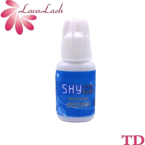 1 Bottle Sky Glue TD Type White Cap Korea Eyelash Extensions 5ml Beauty Shop Lasting Low Stimulation Makeup Tools Transparent