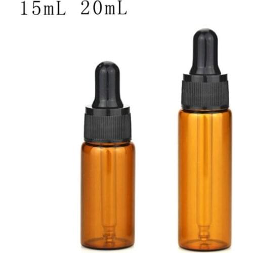 15ml 20ml bottle, amber glass bottle dropper brown glass container for essential oil, liquid, pharm use F20172122