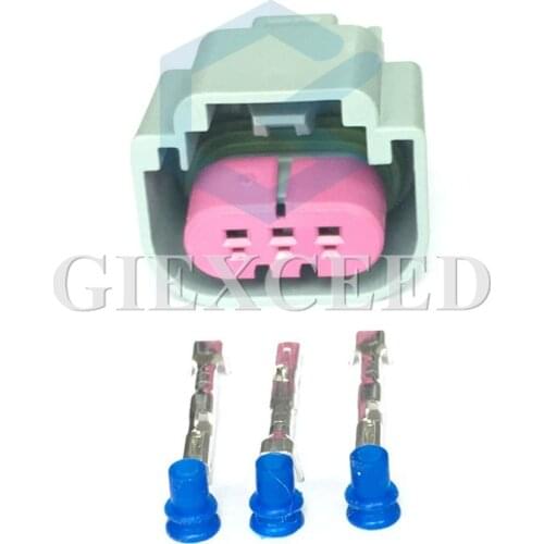 2 Sets 3 Pin Automotive Connector Auto Flex Fuel Sensor Oil Level Sensor Plug GT 150 Wiring Socket For BMW