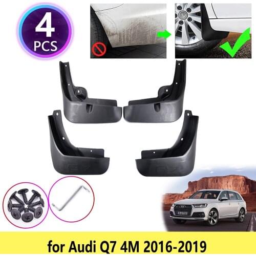 4PCS for Audi Q7 4M 2016 2017 2018 2019 Mudguards Mudflaps Fender Guards Splash Mud Flaps Guard Front Rear Wheel Car Accessories