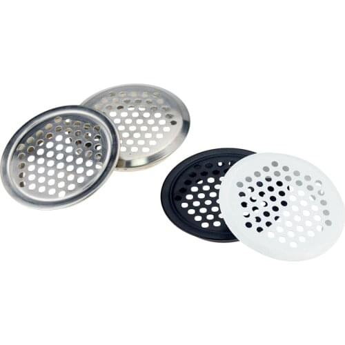 4pcs Wardrobe Cabinet Mesh Hole Black Air Vent Louver Ventilation Cover Stainless Steel Black color