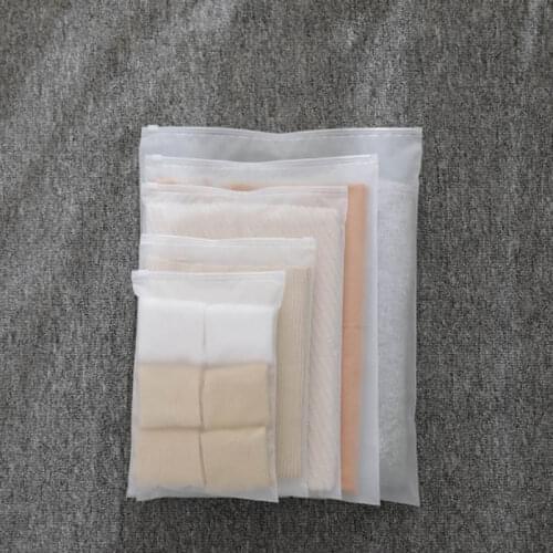 5Pcs Portable Transparent Waterproof Zipper Self-sealed Organize EVA Travel Storage Pouch Clothes Package Bag Home Storage Tools