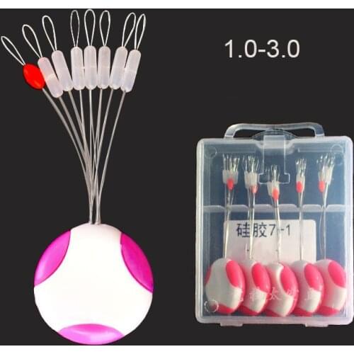 5pcs Fishing Stopper Silicone Float Bead Fishing Line Stops Space Bean Fishing Tackle Bait Accessories &T8