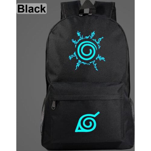AL2710 Luminous Five Elements Seal Uzumaki Kakashi Boy Girl School bag Teenagers Student Schoolbags Women Packsack Men Backpack