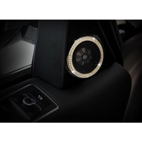 Angelguoguo Car Tweeter Audio Speaker decorative ring For Range Rover Sport 2014-2016