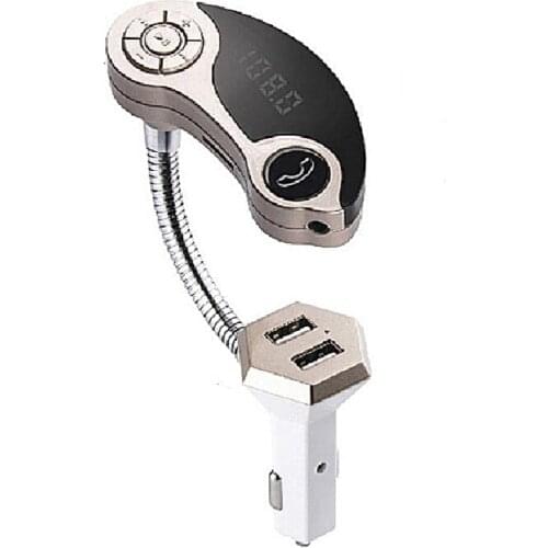 Car mp3 Player Bluetooth Speakerphone USB Charger Hands-free Phone U-disk TF Card Bluetooth FM Transmitter in Silver /Pink /Gold