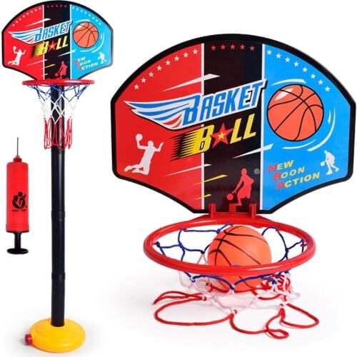 Children Basketball Playing Set Outdoor Sport Adjustable Stand Basket Holder Hoop Goal Game Mini Indoor Boy Kids Yard Game Toys