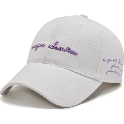 Letter print Washed Baseball Cap Cotton Pure Color Light Board Mens Baseball Cap Multi-Color Optional Bone Cap Stitching hat #Y