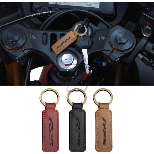 For yamaha YZF-R25 R25 Models Motorcycle Keychain Cowhide Key Ring