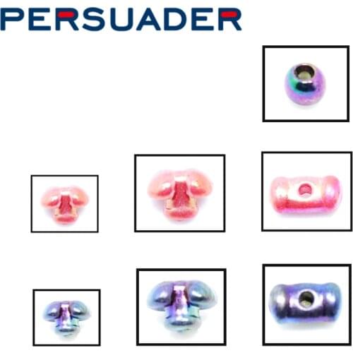 Persuader 40beads pack realistic insect lure fly tying beads resin eye with rainbow hue trout fishing bait fly tying materials