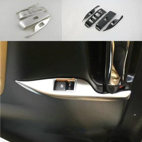 For Toyota Alphard Vellfire 2016 2017 2018 2019 2020 Car Sticker Door Window Glass Panel Armrest Lift Switch Button Trim Frame