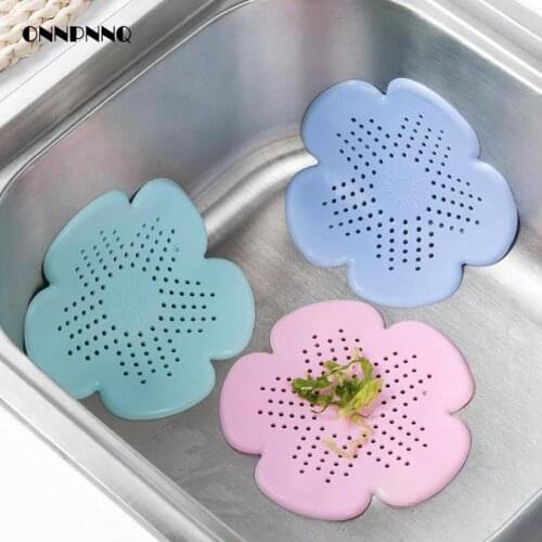 Cherry Blossoms Kitchen Sink Strainer Silicone Strainer Anti Clogging Kitchen Sink Filter Floor And Hair Sewer Filter Strainer