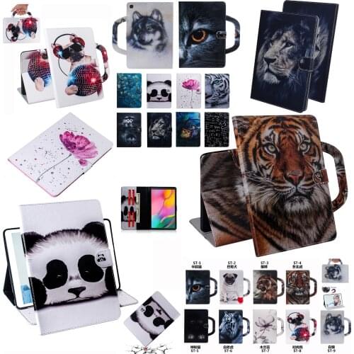 Flip Stand PU Leather Skin Shell Case Capa Funda Cover For Samsung Galaxy Tab A 10.1 2019 T510 T515 SM-T510 SM-T515 Tablet Coque