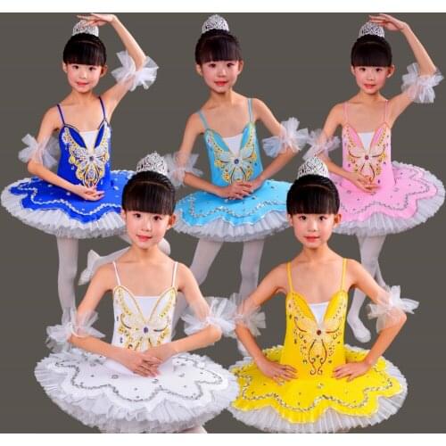 Girls Gymnastic Leotard Ballet Dancing Dress White Swan Lake Costume Ballerina Dress Kids Ballet Dress Children Ballet Tutu suit