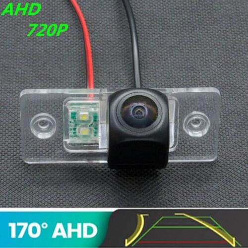 AHD 720P Trajectory Fisheye Car Rear View Camera For SEAT Leon 5F MK3 2011~2016 Passat Tiguan Polo Santana Golf Vehicle Camera