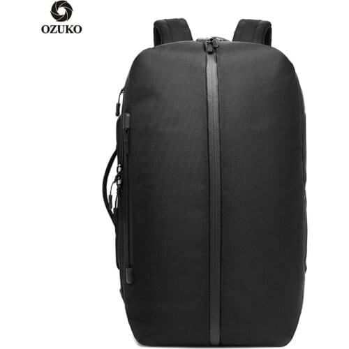 OZUKO Multifunction USB Charging Men Backpack Large Capacity Waterproof Travel Bag Male 15.6inch Laptop Backpack Fashion mochila