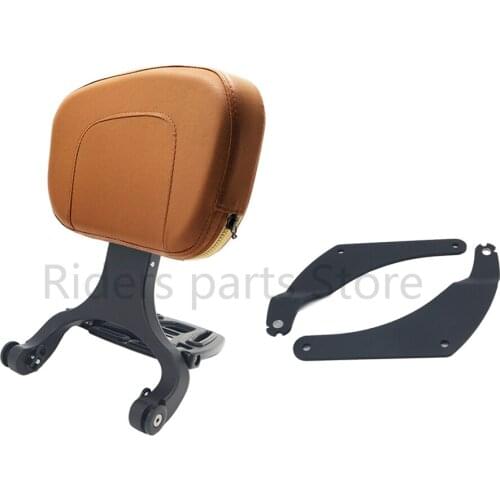Motorcycle Multi-Purpose Driver & Passenger Backrest Brown For Harley FLSB Softail Sport Glide 2018-2020/FXLR Softail Low Rider