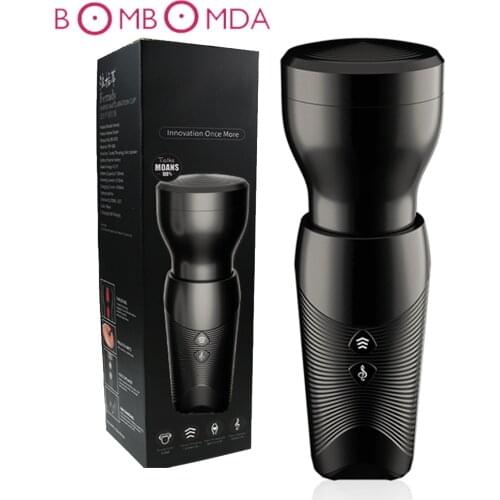 Male Masturbator Vibrator Sex Toy for Men Silicone Voice Automatic Dick Sucking Oral Sex Cup Adult Intimate Toys Blowjob Machine