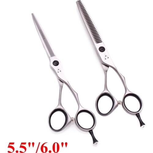 5.5 6'' Hair Scissors Japanese Steel 440c Professional Barber Scissors Hight Quality Hairdressing Scissors Cutting Thinning 9201