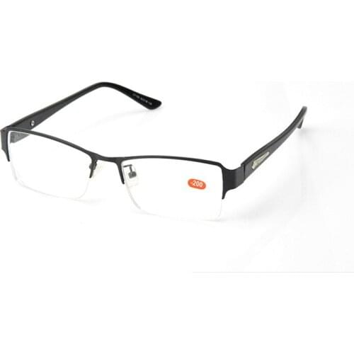 Metal Finished Myopia Glasses Semirim Business Nearsighted Eyeglasses For Women Men Students Shortsighted Spectacles -1.0~-4.0