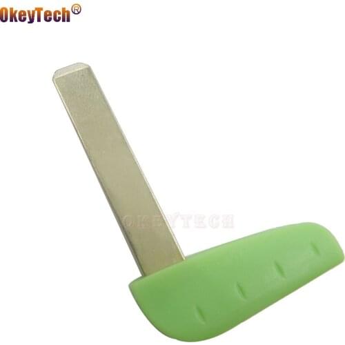 OkeyTech Replacement Remote Key Card Shell Case Smart Card Auto Key Case For Renault Laguna 2 3 Button Green Uncut Blank Blade