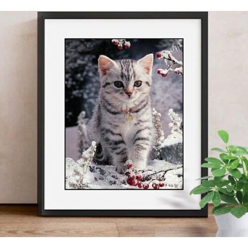Full Square Diamond Painting Cat Diamond Mosaic DIY Diamond Embroidery Animals 5D Picture Of Rhinestones Decor Home