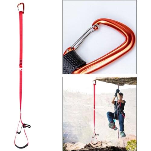 Premium Foot Ascender Rock Climbing Feet Ascender Riser with Carabiner Mountaineering Climbing Rope Safety Gear Equipment
