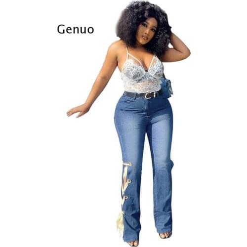 Plus Size Clothes for Women Baggy Jeans Vintage Streetwear Jeans Woman High Waist Bell Bottom Jeans Wholesale Dropshipping