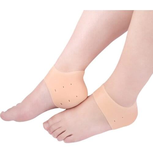 Silicone Anti-crack Heel Cover, Moisturizing, Shockproof, Decompression, With Hole Foot Cover