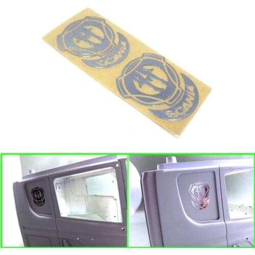 Symmetrical Beauty Metal Decorative Stickers for 1/14 Tamiya RC Truck Trailer Tipper Scania 730 470 620 Car Diy Parts