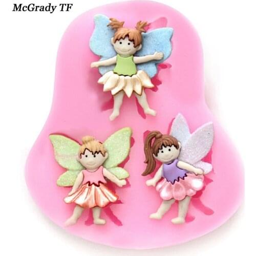 Cute Little Angel DIY Cake Mold Elf Fairy Silicone Cake Candy Decorative Mold Productione Child Food Cake Mould Chocolate Mold