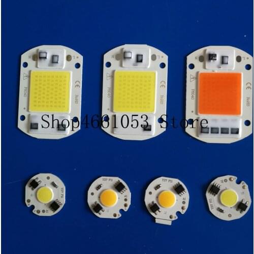 LED COB Chip 110V 220V 9W 10W 20W 30W 50W LED Bulb Lamp Input Smart IC Flood Light Spotlight