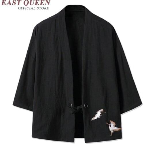 Traditional japanese mens clothing mens japanese kimono traditional japanese clothing men haori obi male yukata AA2347 Y