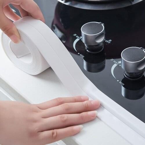 Kitchen Sink Waterproof Sticker Transparent Anti-mold Bathroom Sealing Tape Stove Gap Self Adhesive Sticker Countertop Gap Strip