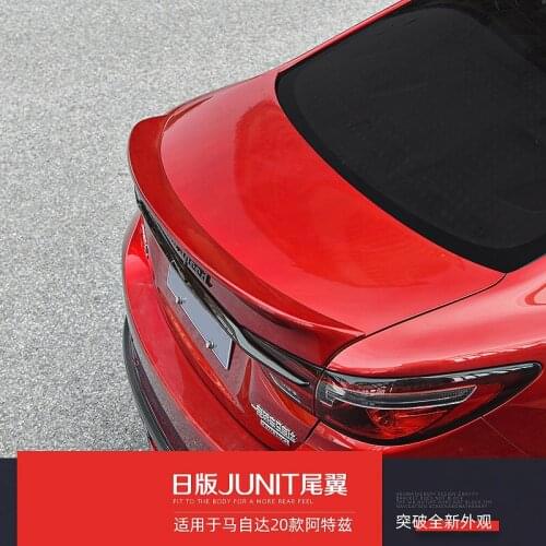 For Mazda Artz high quality 2017-2020 ABS Plastic Unpainted Color Rear Spoiler Wing Trunk Lid Cover Car Styling