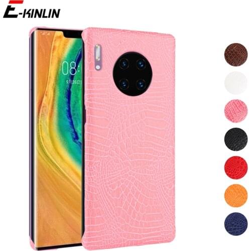 Crocodile Snake Skin Hard Leather Phone Case Back Cover For Huawei Honor Mate 40E 40 30E 20 30 Pro Plus X Lite 5G