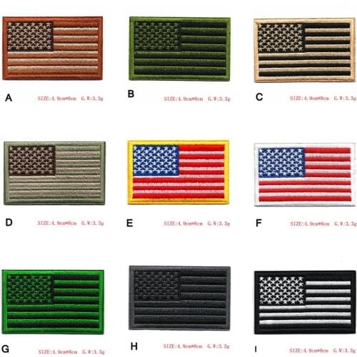 1pcs Embroidery Flag Military Tactical patches for Clothing Badges Iron On Appliques DIY Armband Backpack Decor