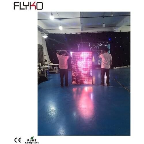 2019 Professional LED Vision Flag RGB 5mm 3 in 1 full color LED Vision Curtain