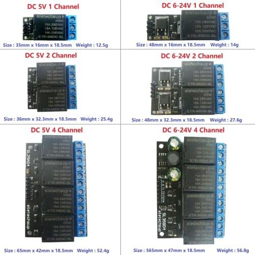 5V 12V 1-4CH Flip-Flop Latch Relay Module Bistable Self-locking Trigger Switch Board for Motor LED PLC