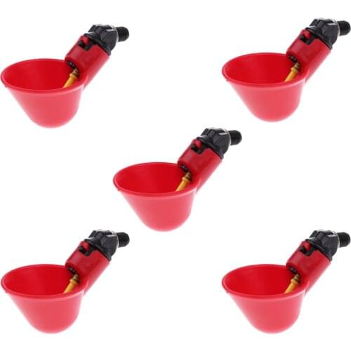 5 x Pet Feeder Cups Automatic Feeding Device Water Dispenser for Pet Bird