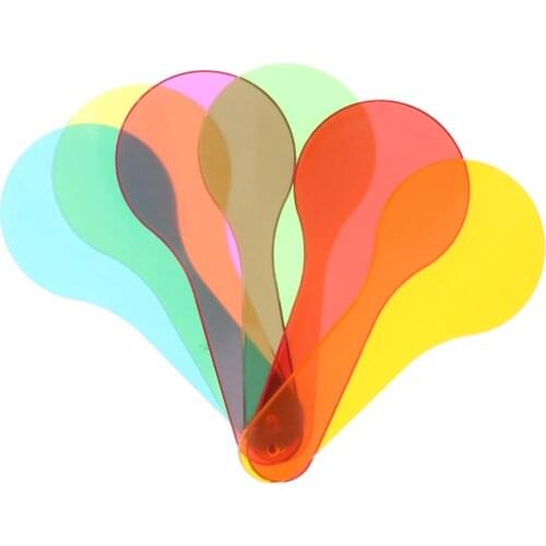 6 Pieces Plastic Kid Color Filter Board Optical Children School Early Science Experiment Physics Educational Color Matching Toy