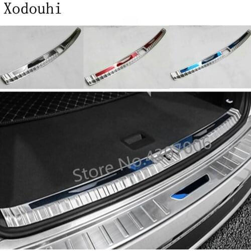 Car Inner Inside Rear Bumper Trim Stainless Steel Scuff Sill Trunk Plate For VW Volkswagen Teramont Atlas 2017 2018 2019 2020