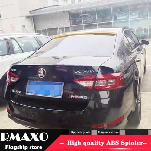 For Skoda Octavia Roof Spoiler 2015-2019 Octavia Roof Spoiler A-CK ABS plastic Material Car Rear Wing Color Rear Spoiler