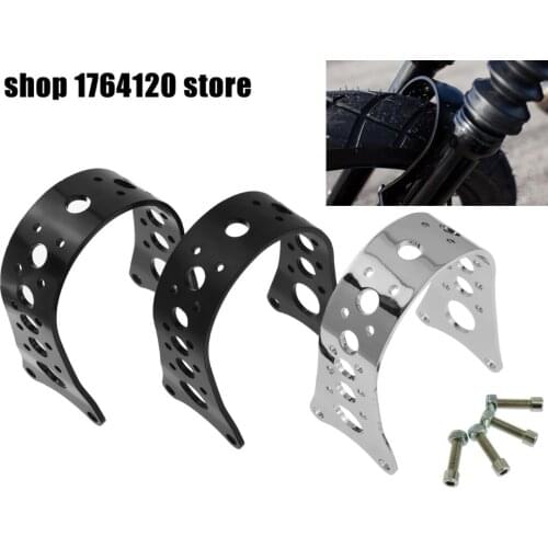 Motorcycle Front Fork Brace Fender Tracker Narrow Black/Chrome For Harley Dyna FXR FXD 1988-05 Sportster XL 1988-2016 17