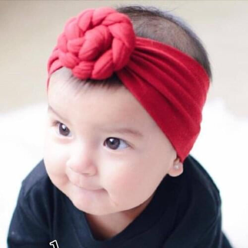 Infant Newborn Kids Baby Hats Turbans headband baby Lovely Children Headwear Wrinkle solid Toddler Accessories